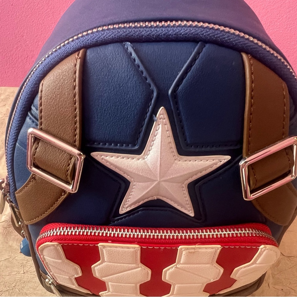 Loungefly Marvel Captain America Costume Mini Backpack Shield Design RARE